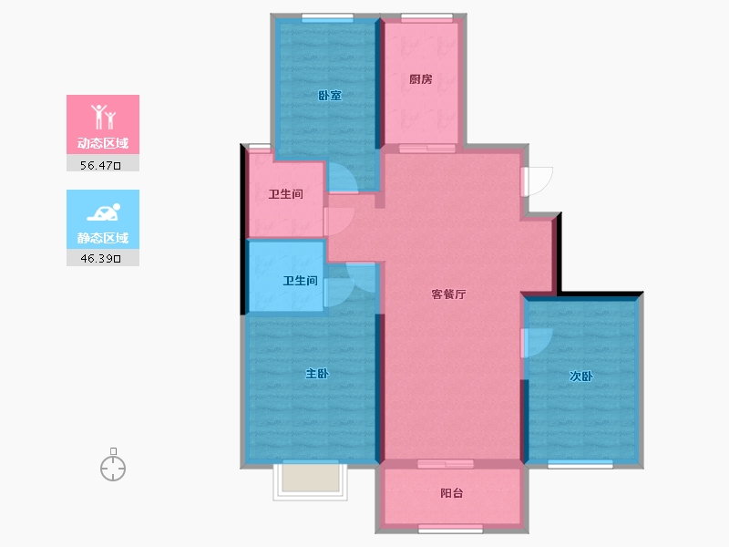 海南省-海口市-吉祥6号-92.12-户型库-动静分区