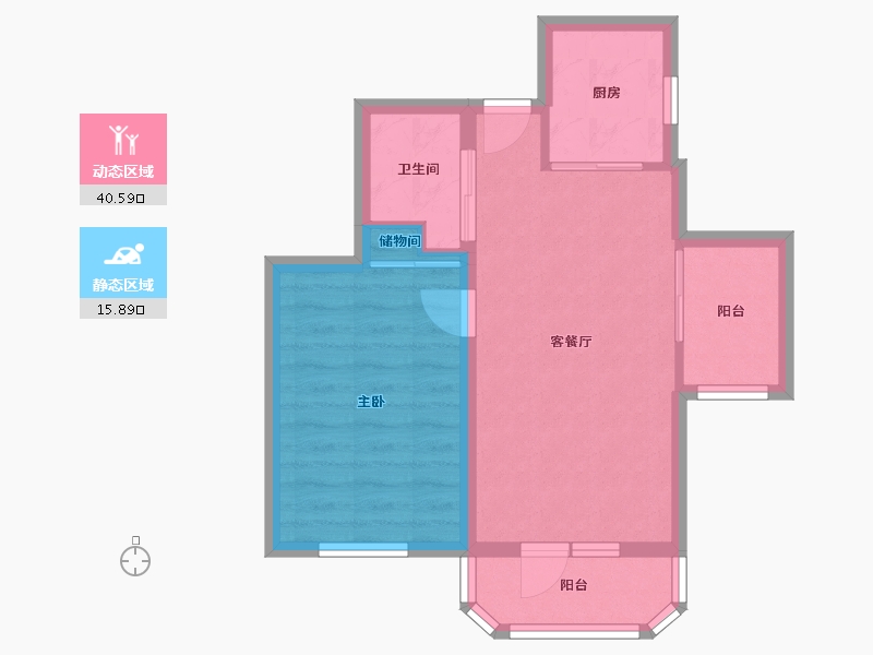 北京-北京市-芳城园-52.80-户型库-动静分区