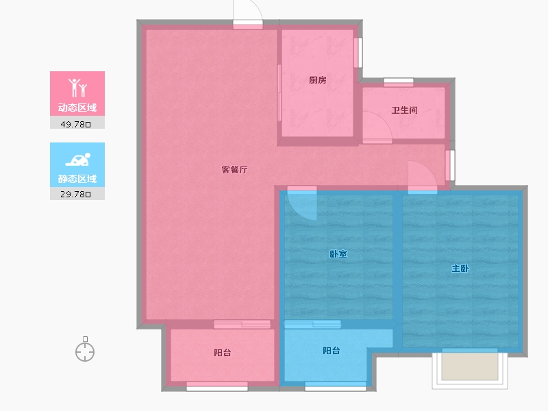 河南省-漯河市-华泰·云筑-70.44-户型库-动静分区