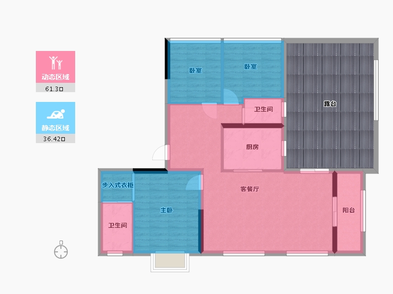 湖北省-宜昌市-金陵世纪城二期-117.36-户型库-动静分区