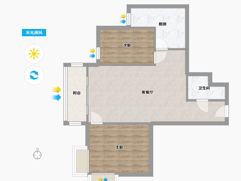 甘肃省-兰州市-万国港-73.84-户型库-采光通风