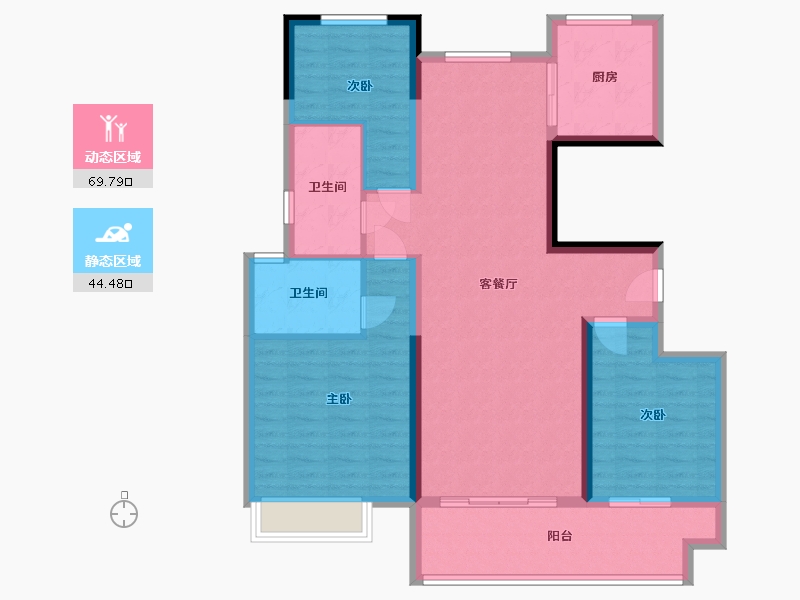 河南省-濮阳市-翰林苑-102.40-户型库-动静分区