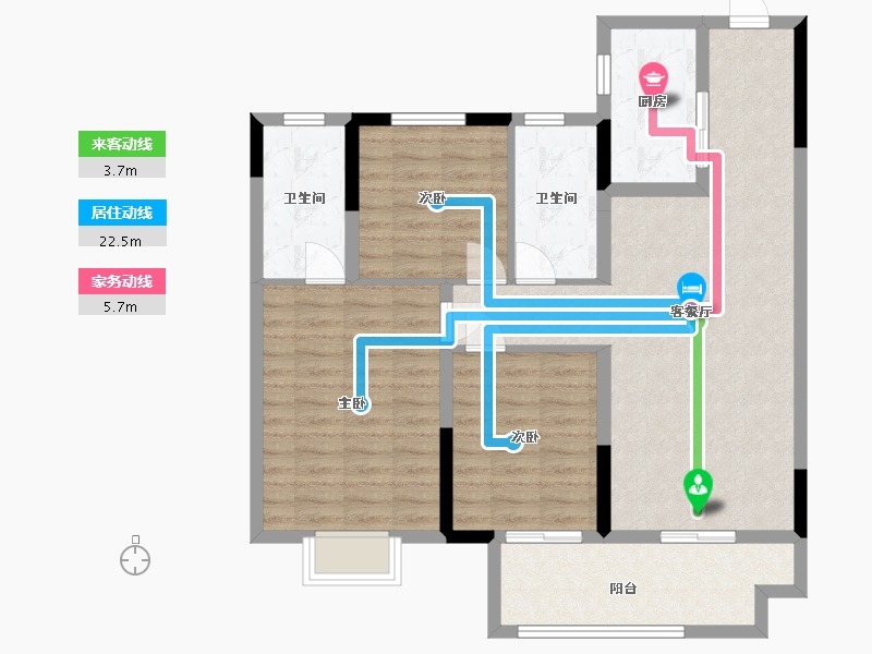 河南省-濮阳市-翰林苑-94.40-户型库-动静线