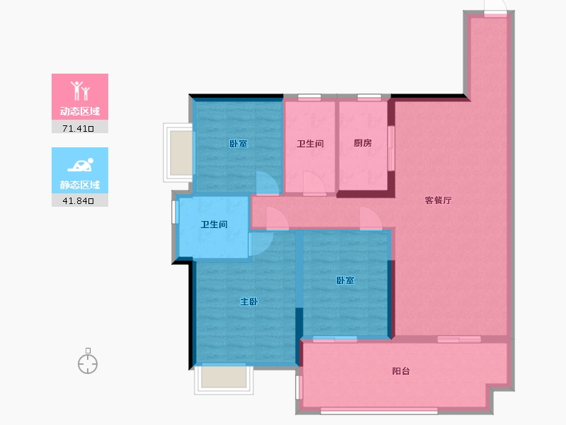 云南省-文山壮族苗族自治州-壹然广场-102.01-户型库-动静分区