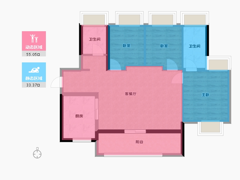 广东省-深圳市-云上润府-79.11-户型库-动静分区