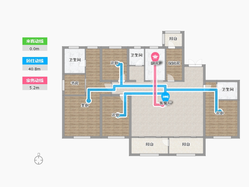 山东省-菏泽市-天安夏威夷-176.80-户型库-动静线