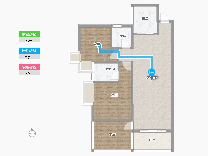 广东省-东莞市-万润中心-81.60-户型库-动静线