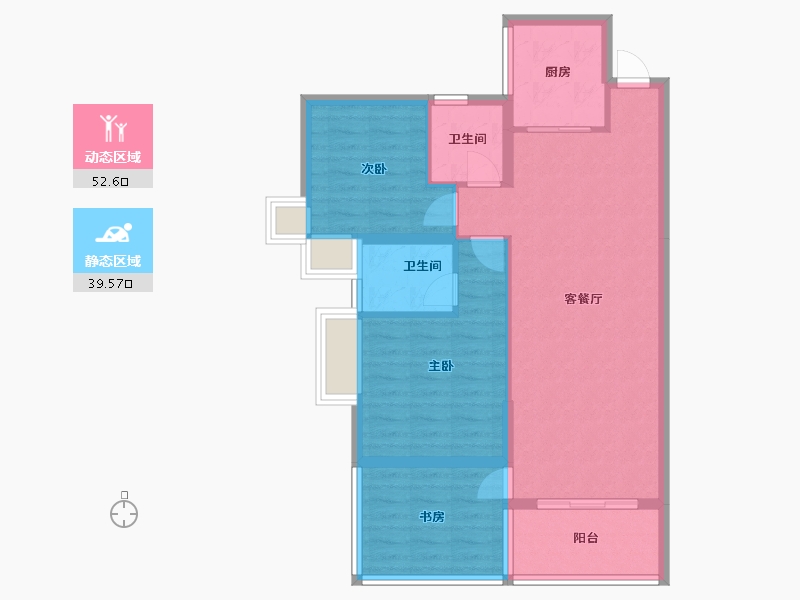 广东省-东莞市-万润中心-81.60-户型库-动静分区