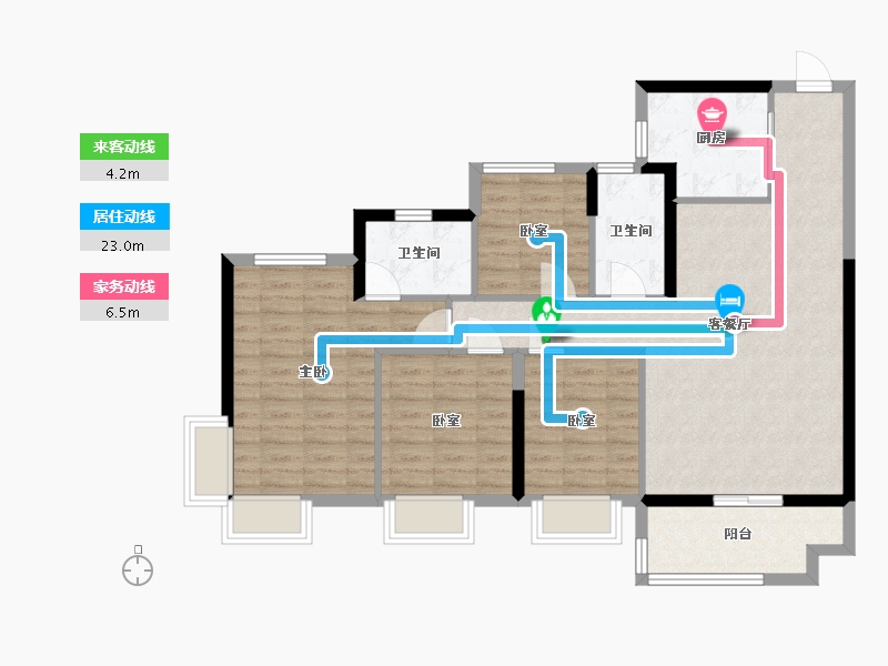 广东省-东莞市-保利·四季和颂-97.29-户型库-动静线