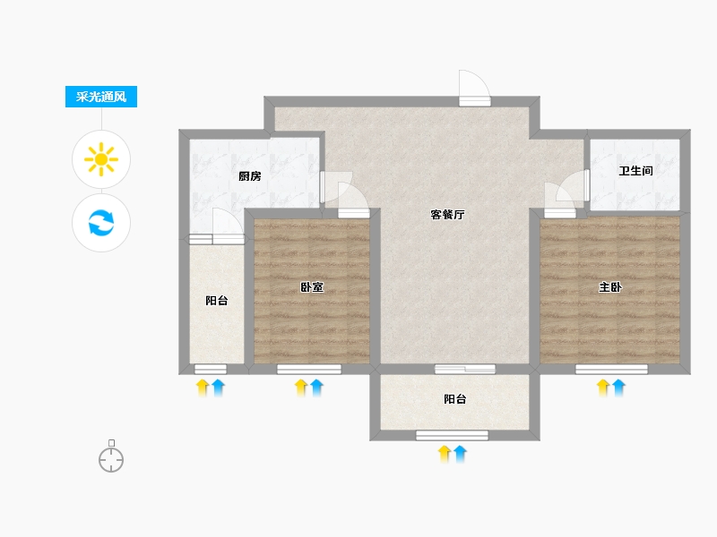 山东省-菏泽市-天安夏威夷-75.83-户型库-采光通风