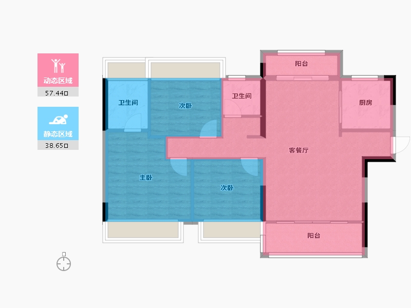 江西省-抚州市-兴瑞学府-86.82-户型库-动静分区