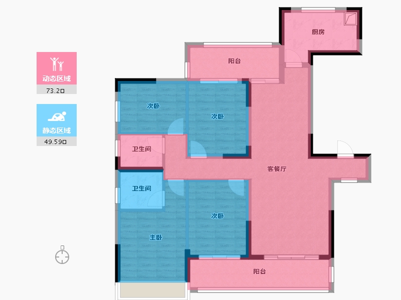 云南省-文山壮族苗族自治州-壹然广场-109.45-户型库-动静分区