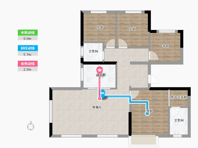 湖北省-宜昌市-金陵世纪城二期-89.48-户型库-动静线