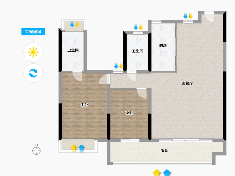 湖南省-益阳市-建发央著-133.00-户型库-采光通风