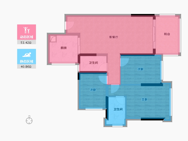 广东省-湛江市-达智·佳境花园-83.53-户型库-动静分区