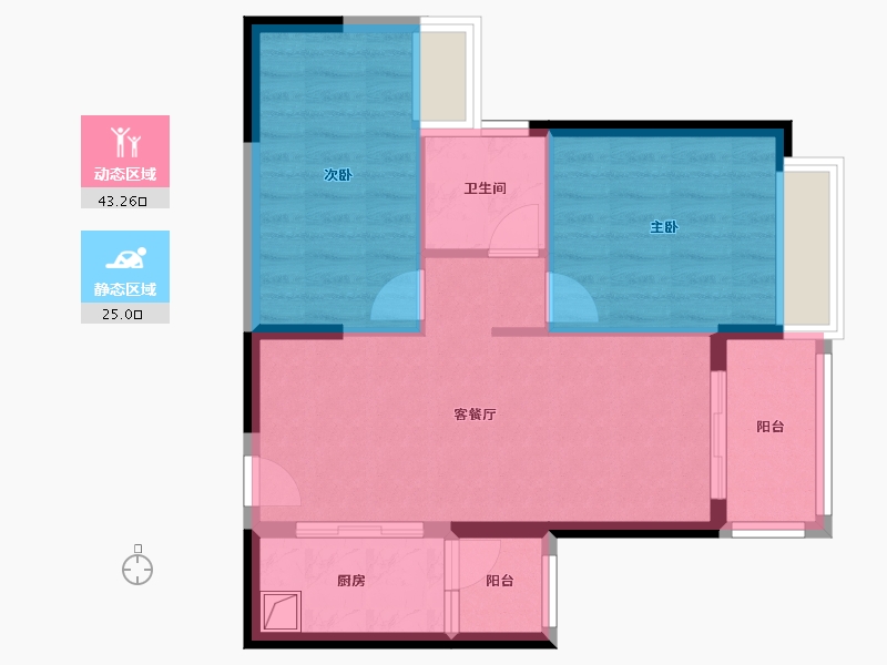 广东省-深圳市-京基·天韵府-60.81-户型库-动静分区