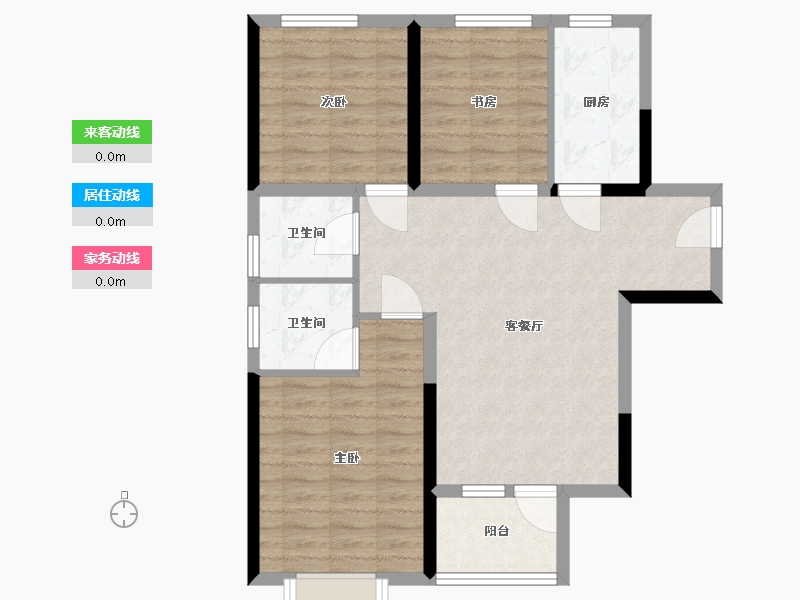 河北省-廊坊市-荣盛锦绣天悦-83.30-户型库-动静线