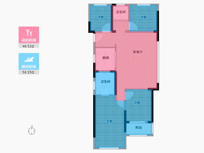 浙江省-杭州市-明煦源赋里-91.99-户型库-动静分区