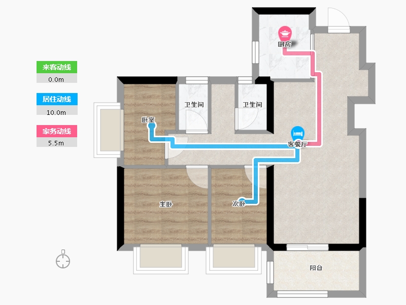 广东省-深圳市-坪山城投·鸿鹄里-58.40-户型库-动静线