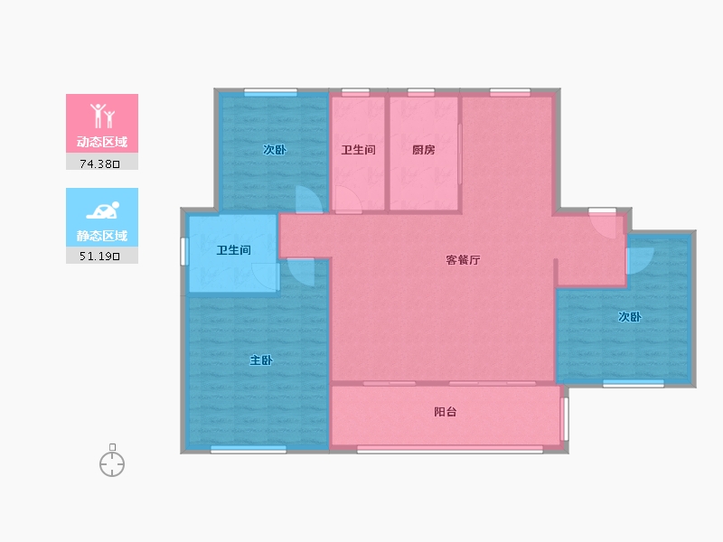 山东省-临沂市-奥正诚园-116.00-户型库-动静分区