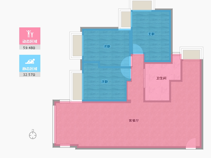 广东省-广州市-华南理工大学南秀村-96.00-户型库-动静分区