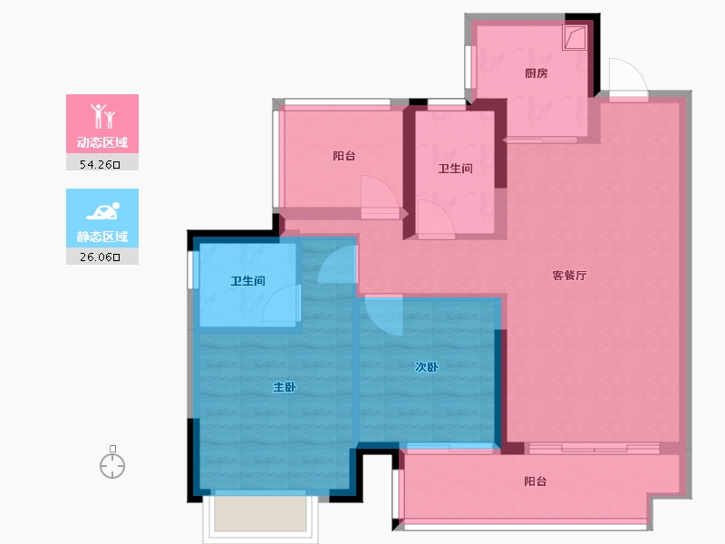 广东省-肇庆市-东原印江山-71.20-户型库-动静分区