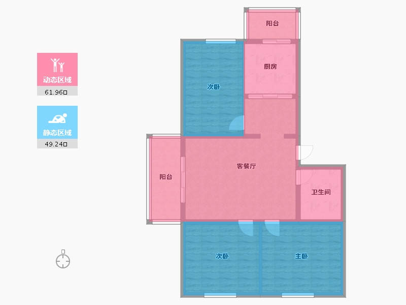 北京-北京市-天通东苑-三区-110.00-户型库-动静分区