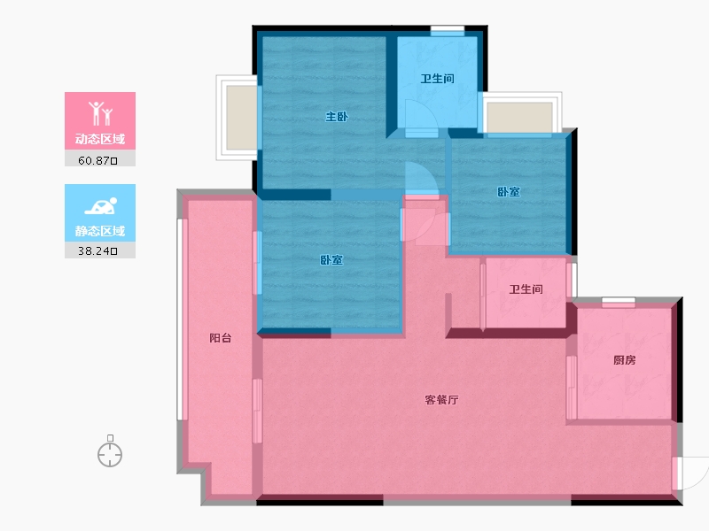 广东省-汕头市-碧桂园-90.03-户型库-动静分区