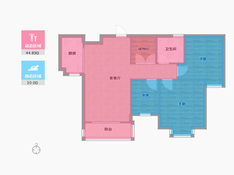 浙江省-温州市-瑶溪住宅区-69.01-户型库-动静分区