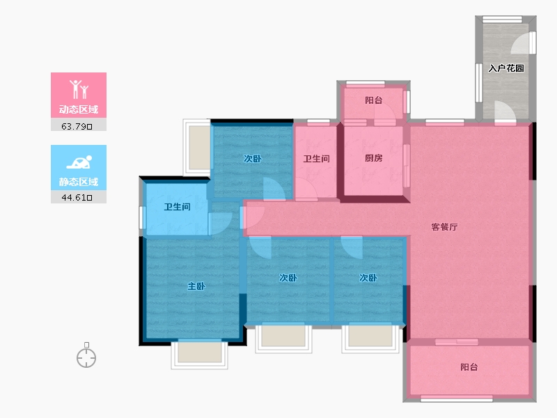 广东省-阳江市-樵顺嘉花园-112.00-户型库-动静分区