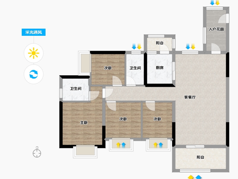 广东省-阳江市-樵顺嘉花园-112.00-户型库-采光通风