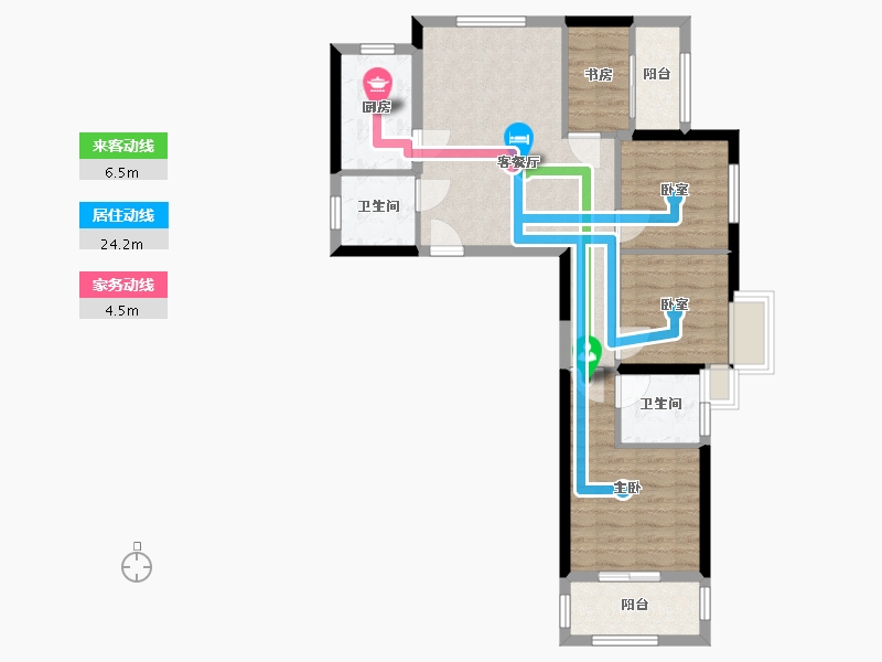 河南省-郑州市-佳田未来新城-90.00-户型库-动静线