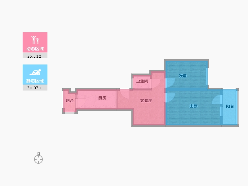 北京-北京市-惠新里-49.60-户型库-动静分区