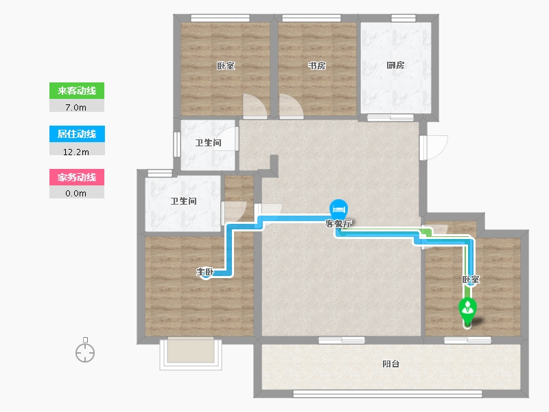 江苏省-徐州市-翠湾中城-112.40-户型库-动静线