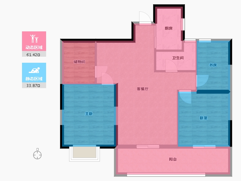 江西省-上饶市-梨树坞-88.00-户型库-动静分区