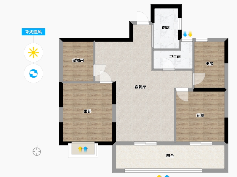 江西省-上饶市-梨树坞-88.00-户型库-采光通风