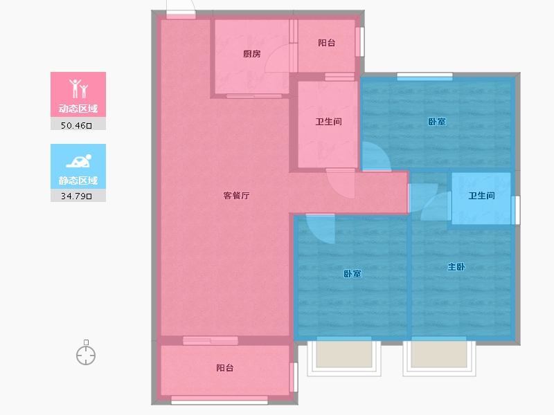 广东省-清远市-江湾明珠-76.10-户型库-动静分区