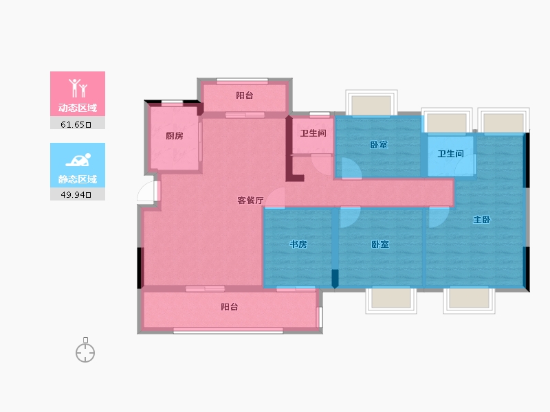 江西省-抚州市-兴瑞学府-100.03-户型库-动静分区