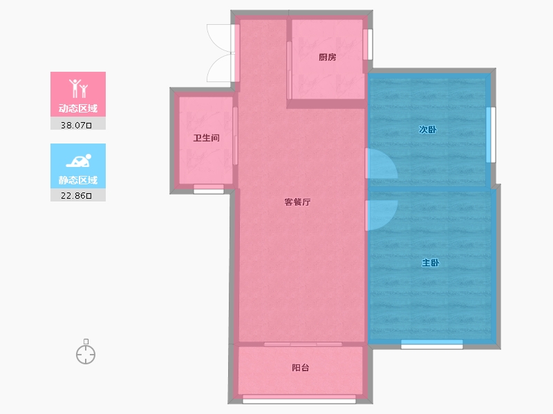 陕西省-西安市-物产小区-70.00-户型库-动静分区