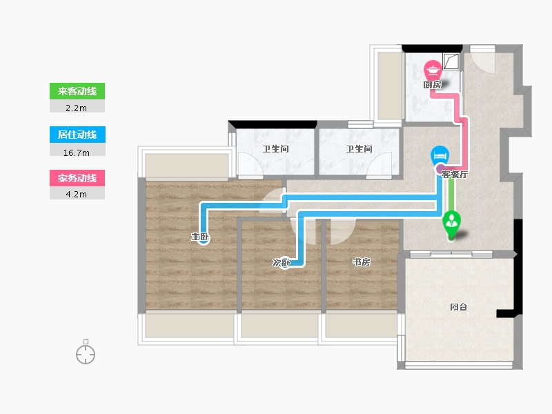 广东省-珠海市-华发琴澳新城·悦玺-67.96-户型库-动静线