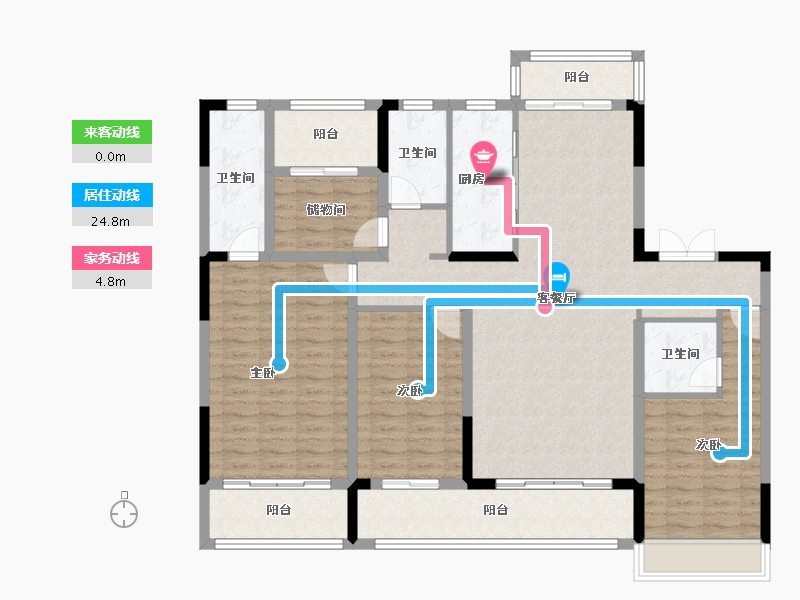 河南省-周口市-建业·青风院子-140.80-户型库-动静线