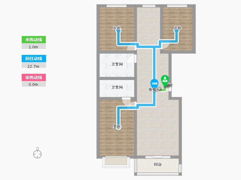 山西省-长治市-龙溪苑-101.00-户型库-动静线