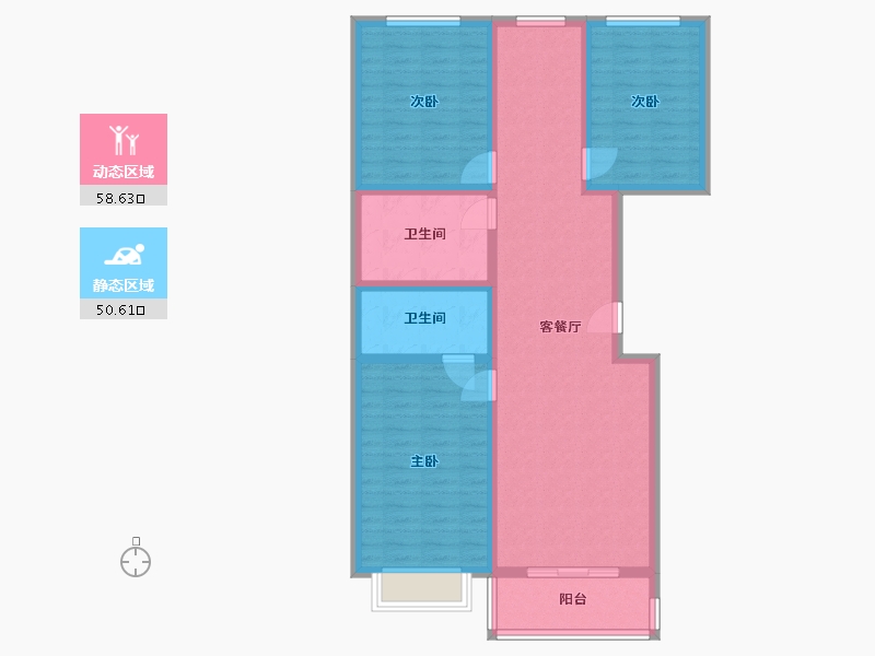 山西省-长治市-龙溪苑-101.00-户型库-动静分区