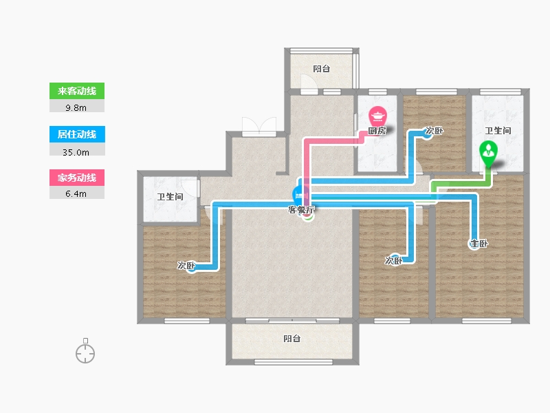 山东省-菏泽市-天安夏威夷-148.29-户型库-动静线