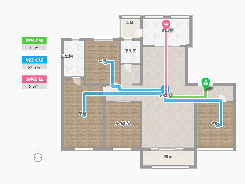 山东省-菏泽市-天安夏威夷-132.80-户型库-动静线