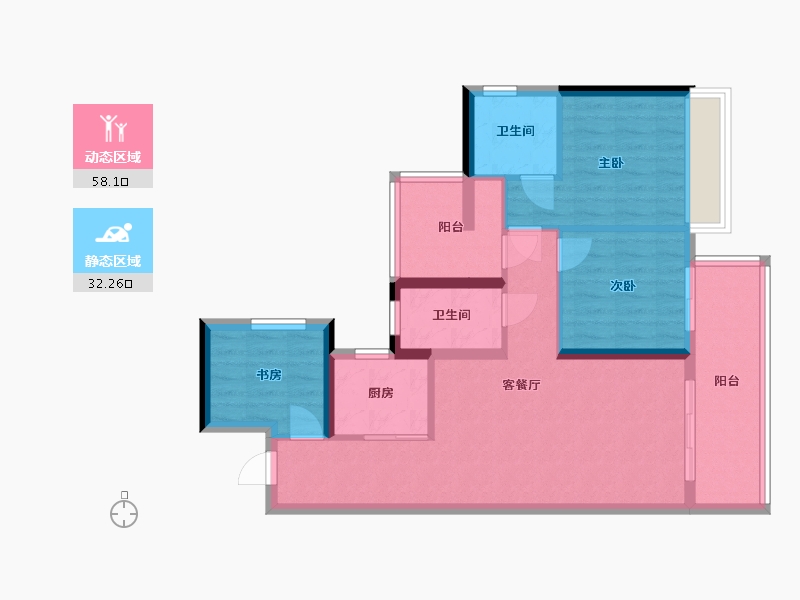 广东省-湛江市-芸品水岸阁-80.23-户型库-动静分区