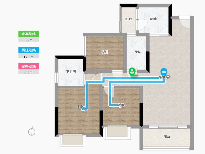 四川省-成都市-凤栖南庭-74.07-户型库-动静线