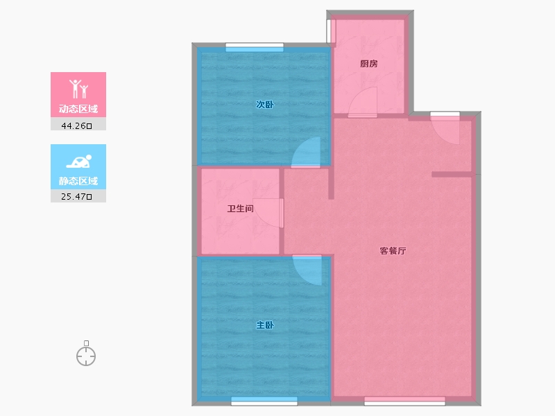 辽宁省-沈阳市-其仕和裕-70.00-户型库-动静分区