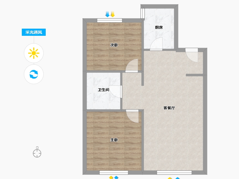 辽宁省-沈阳市-其仕和裕-70.00-户型库-采光通风