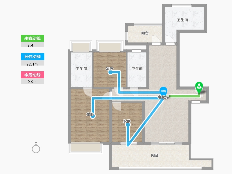 云南省-文山壮族苗族自治州-壹然广场-111.36-户型库-动静线